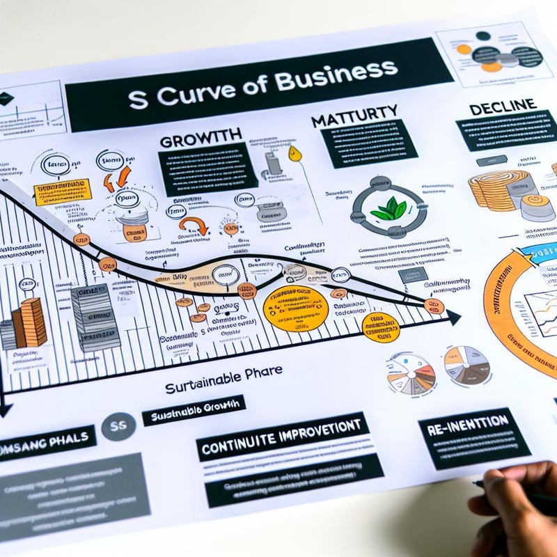 Infographic of the business s curve