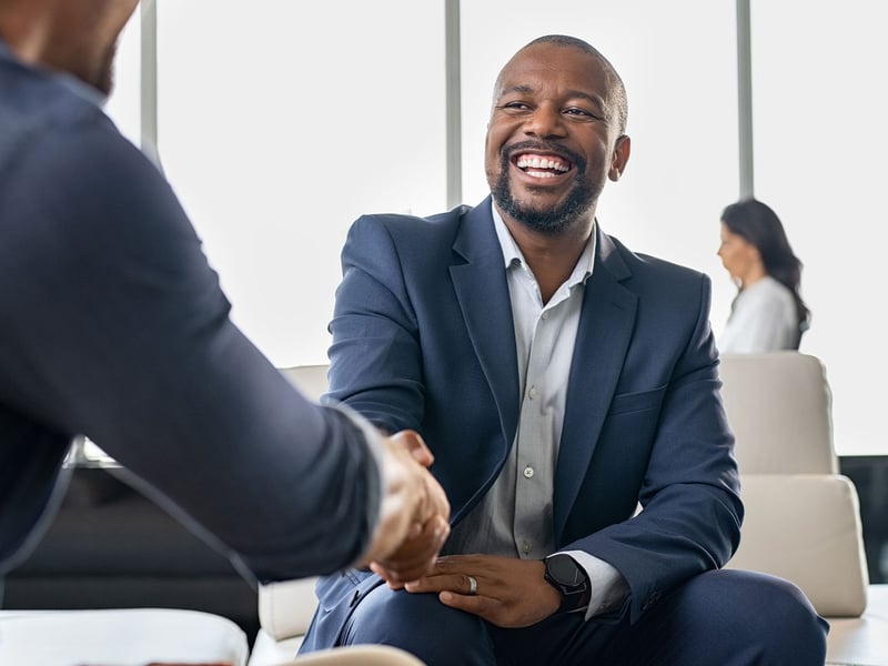 Man shaking hands